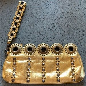 Isabella Fiora Gold Clutch
